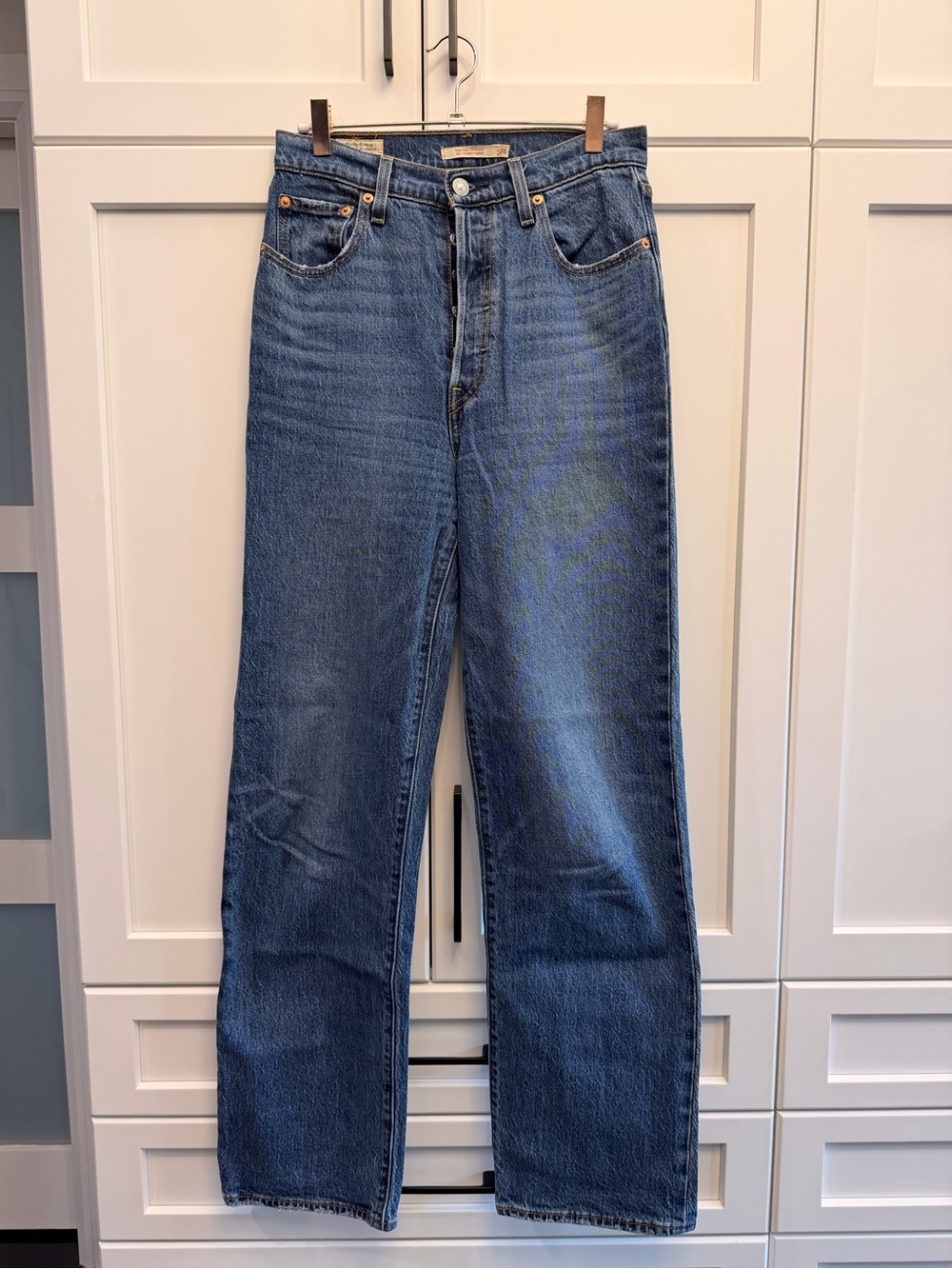 Levi's Ribcage Straight Women's Straight Leg Jeans - Medium Blue